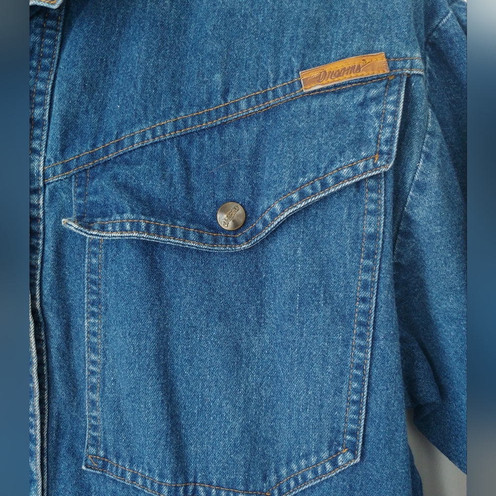 80s denim dress - Picture 2 of 2